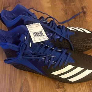 adidas Black and Blue Athletic Shoes